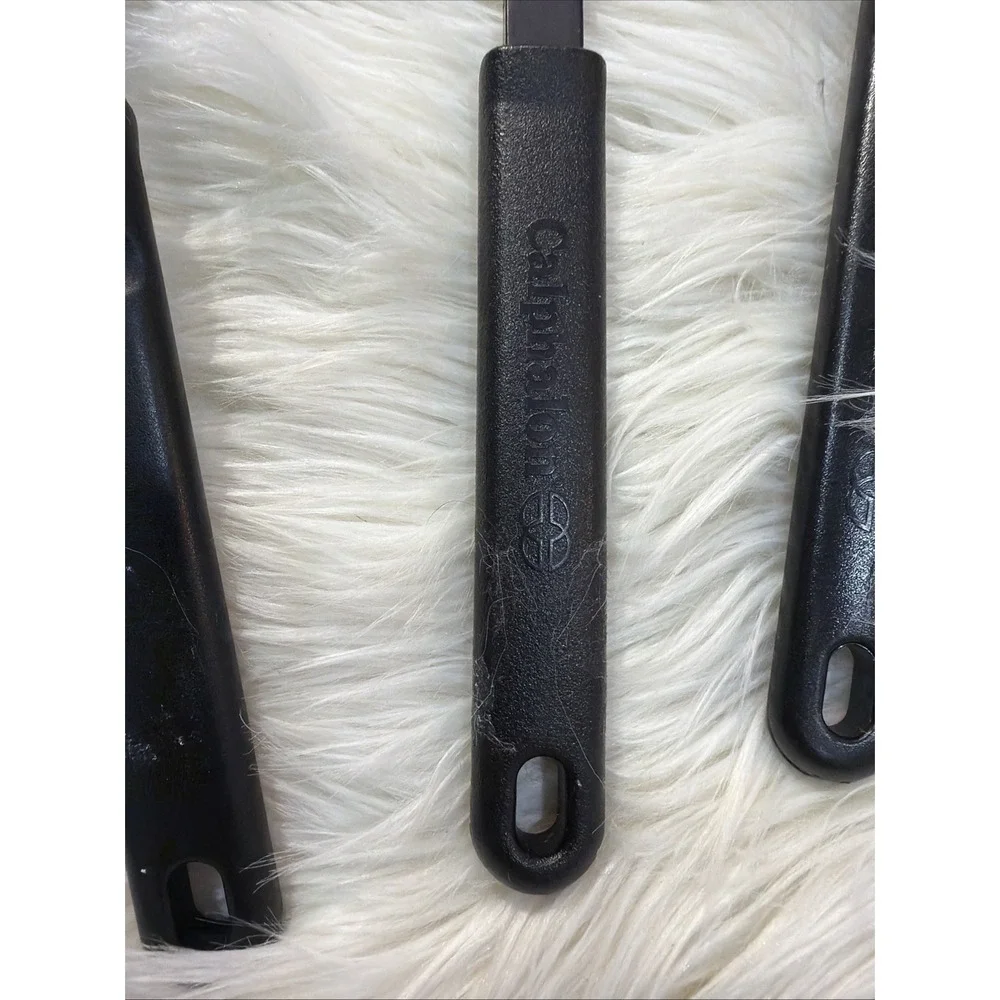 Calphalon Nylon Kitchen Utensil Set  Spoon Spatula Black Gray Lot 3 Heavy Duty 8